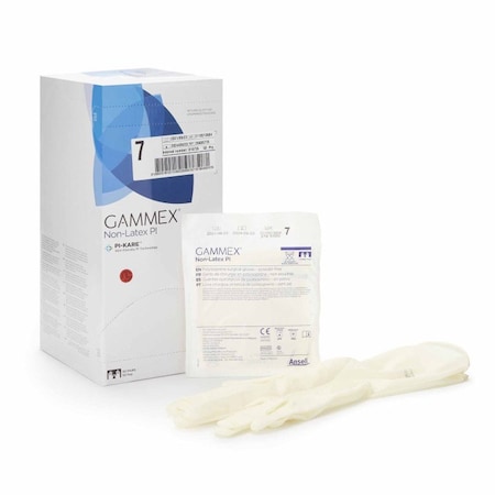 Gammex Non-Latex Pi Disposable Gloves, Polyisoprene, Powder-Free, 7, 200 PK, White 20685770